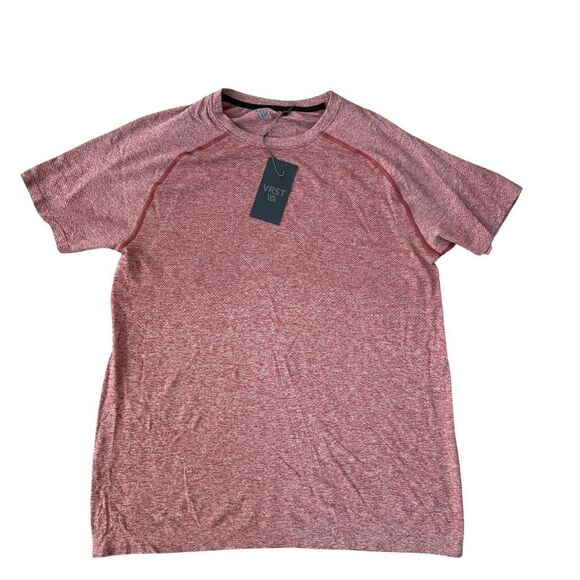 VRST Men's Circuit Seamless Short Sleeve Top in Desert Rust/Pure White Sz S NWT - Picture 4 of 10